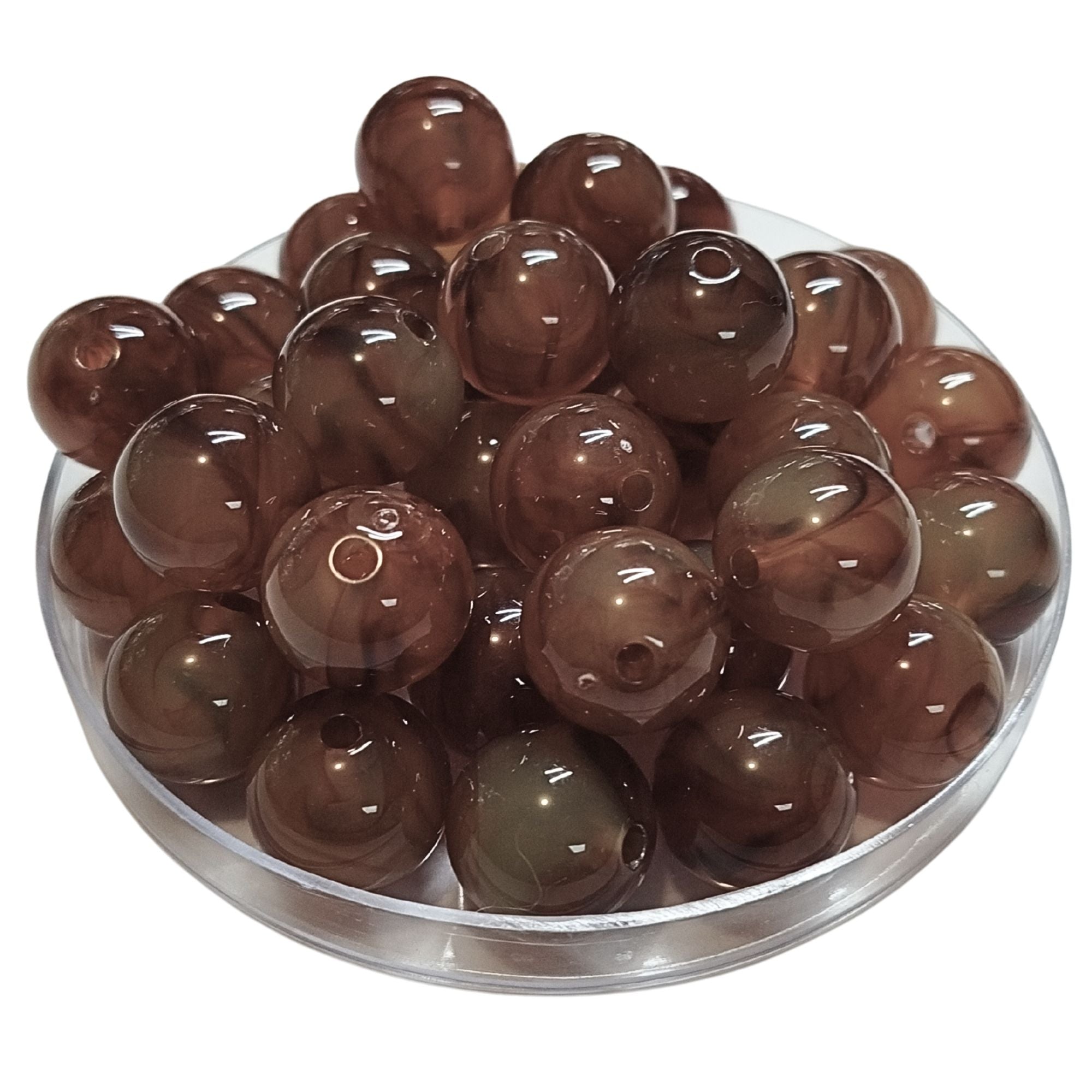 ARTSHOP Boules 259 perles 16mm loupe marbré lot 15