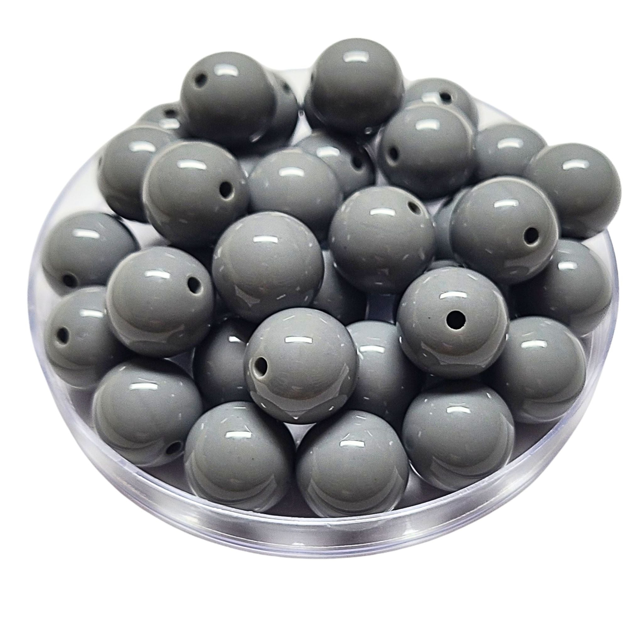 ARTSHOP Boules 16MM perle gris souris brillante x1