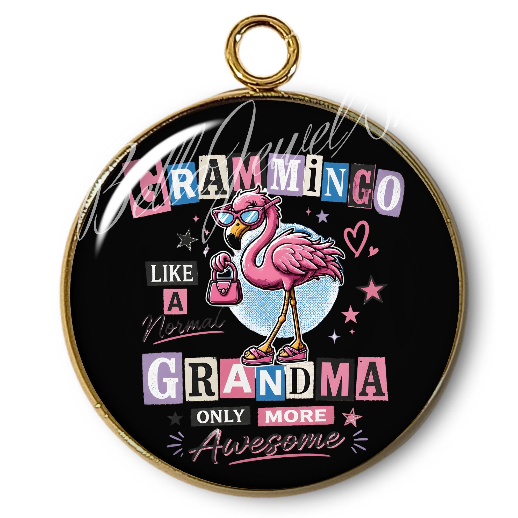 ARTSHOP Intemporel Grand MA pendentif verre x1 plaqué or 24K