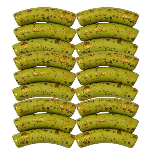 ARTSHOP Tubes 8MM 213 Graffiti Olivine perles x6 tubes vert