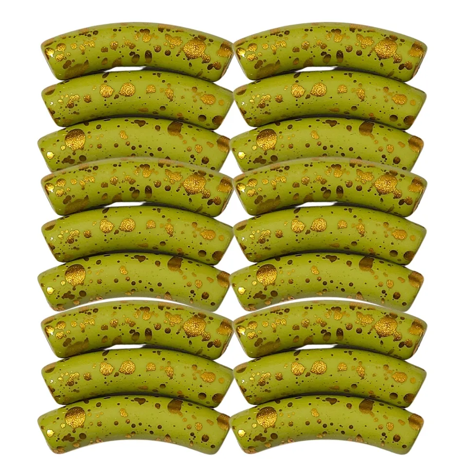 ARTSHOP Tubes 8MM 213 Graffiti Olivine perles x6 tubes vert