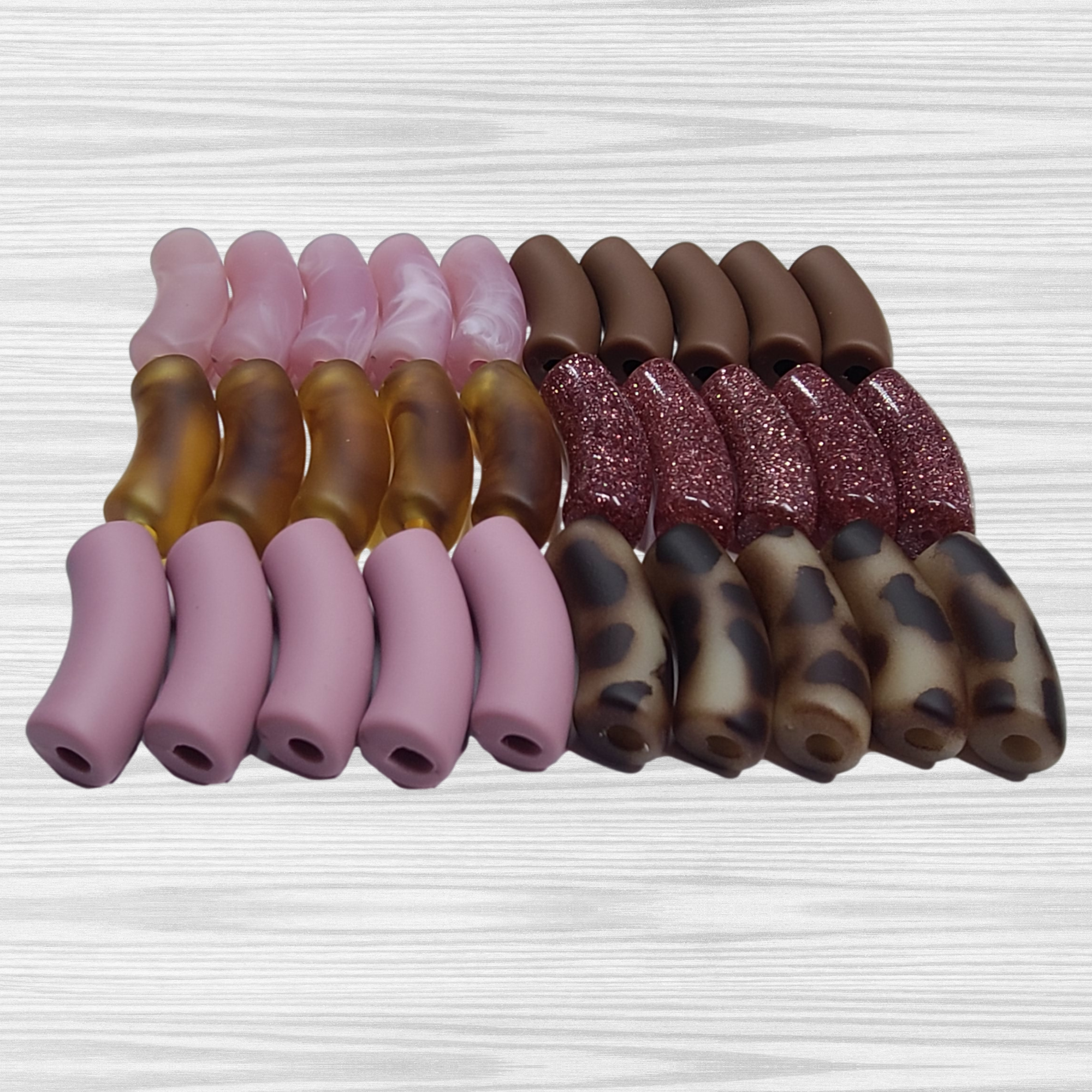 ARTSHOP Camaieux 71 lot 30 tubes incurvés rose mat 12MM