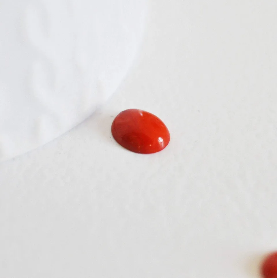 Gingerlily Cabochon ovale corail naturel 10x8mm x1