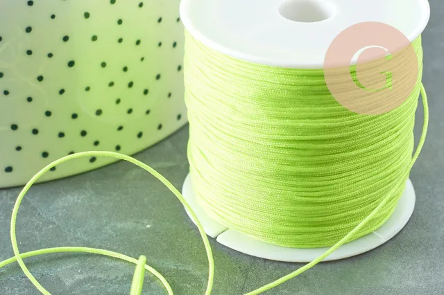 Gingerlily Cordon polyester jaune fluo 0,8mm 1m G9455