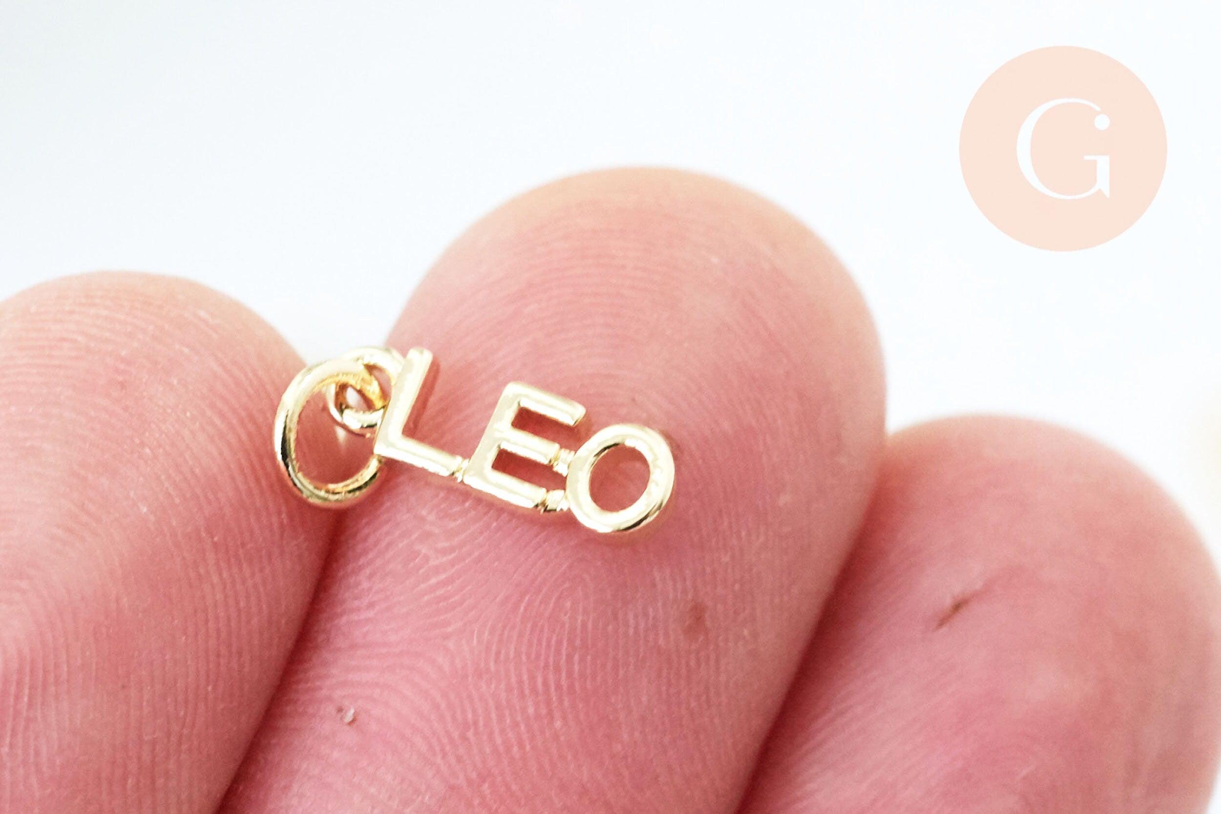 Gingerlily Perles G6053 breloque Lion laiton doré 12mm cristal