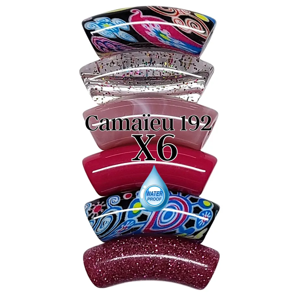 ARTSHOP Camaïeu 192 lot 6 tubes incurvés 12 mm