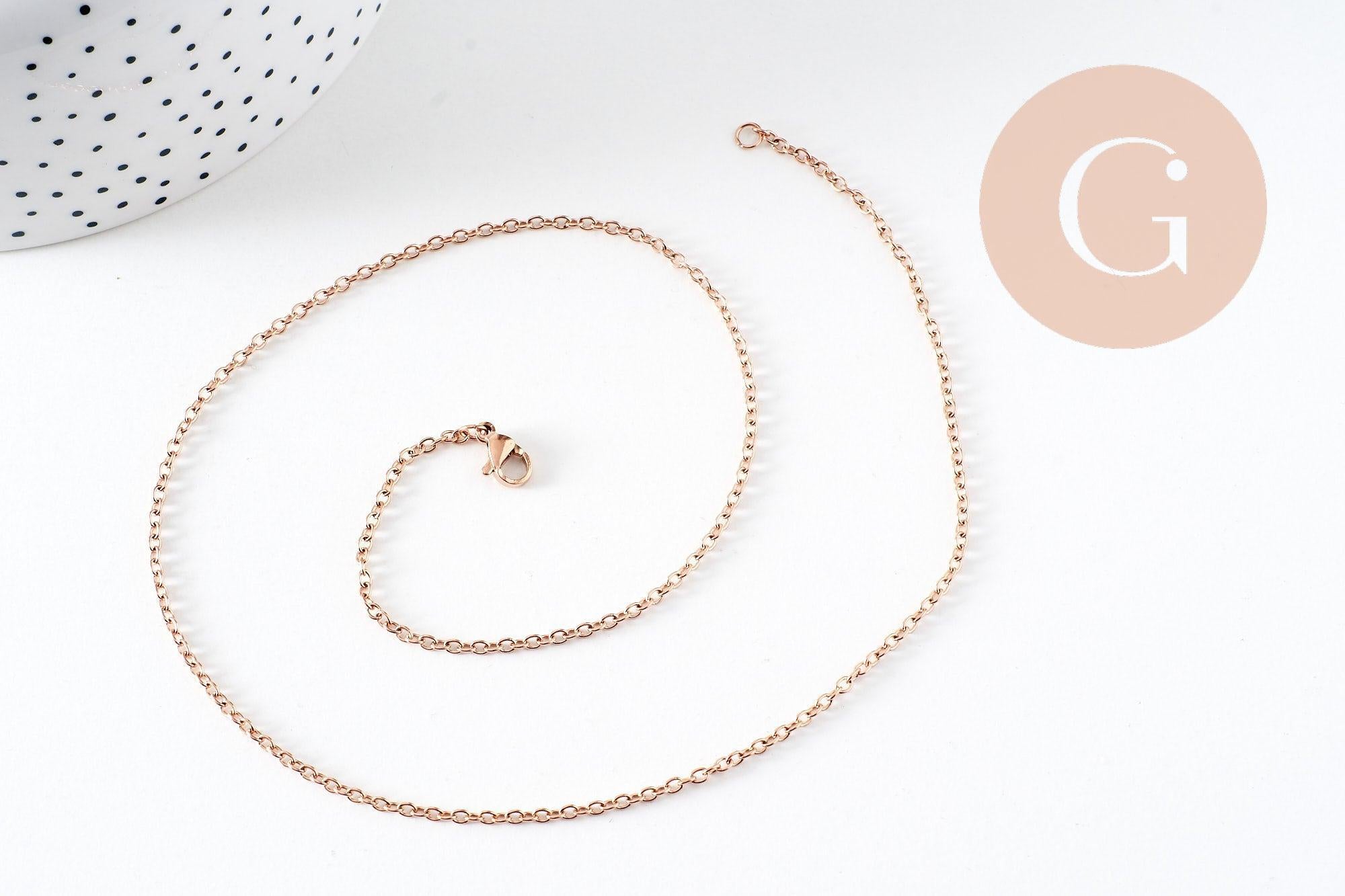 Gingerlily G10612 chaîne collier or rose 45cm 1,9mm x1