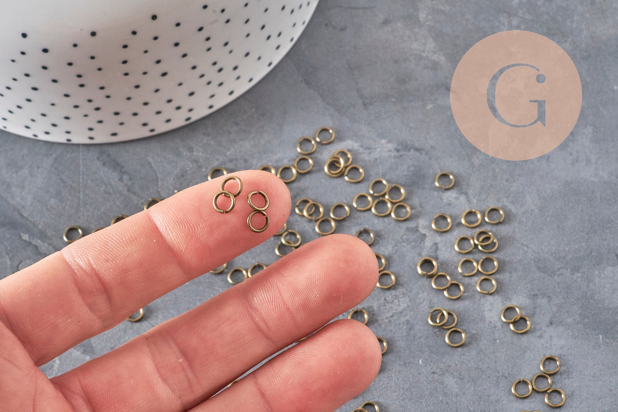 Gingerlily Perles Anneaux jonction apprêts laiton bronze 5mm 5g