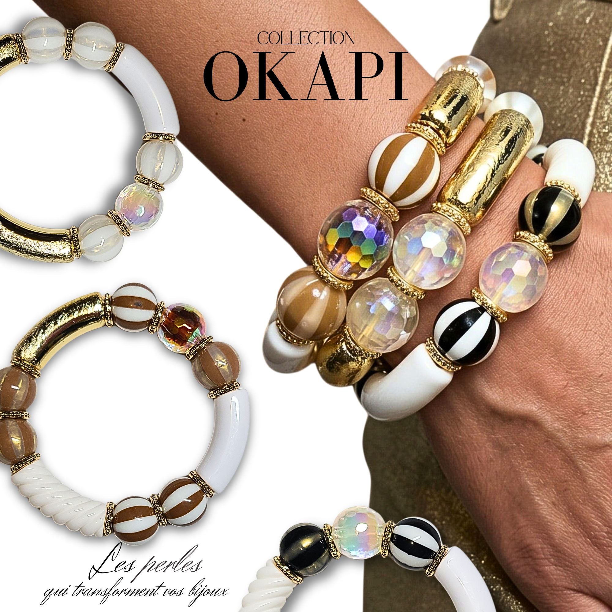 ARTSHOP Bijoux en KITS OKAPI kit bracelet lime à monter