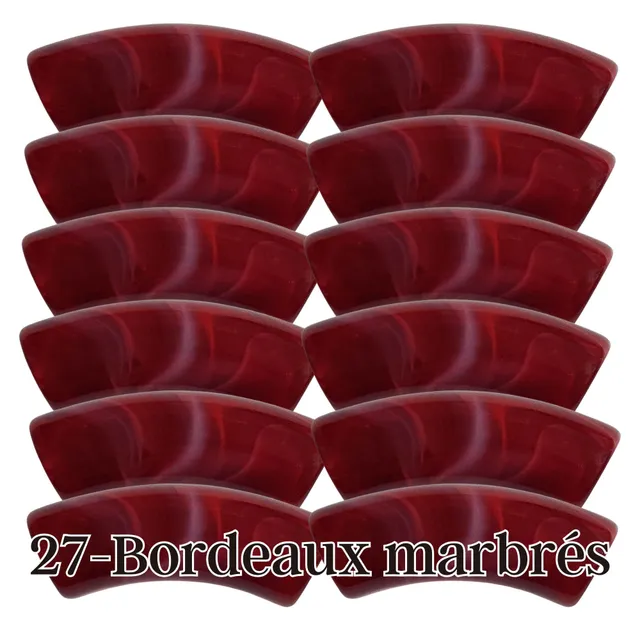 Artshop Tubes 8MM perle tube bordeaux marbré 8 mm