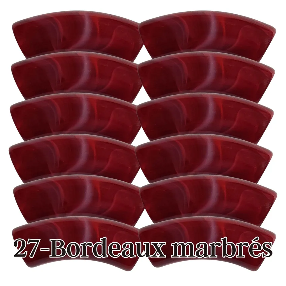 Artshop Tubes 8MM perle tube bordeaux marbré 8 mm