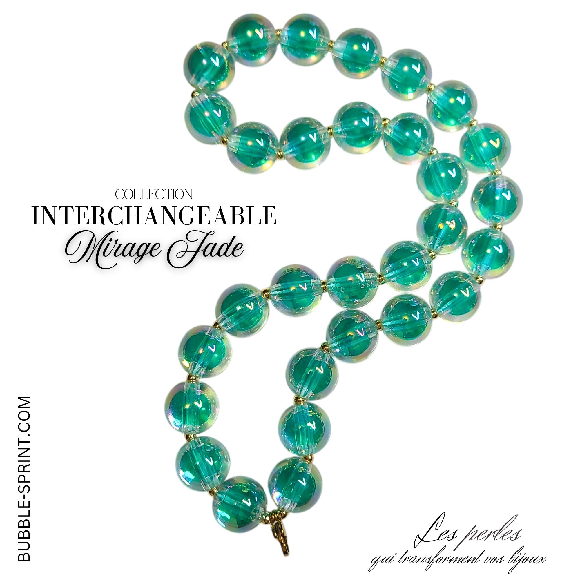 ARTSHOP MIRAGE collier interchangeable jade 50cm kit