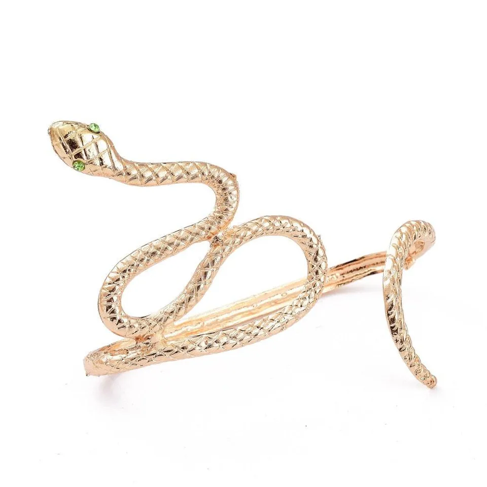 Gingerlily Bracelet jonc serpent G6079 zamac doré 73mm réglable