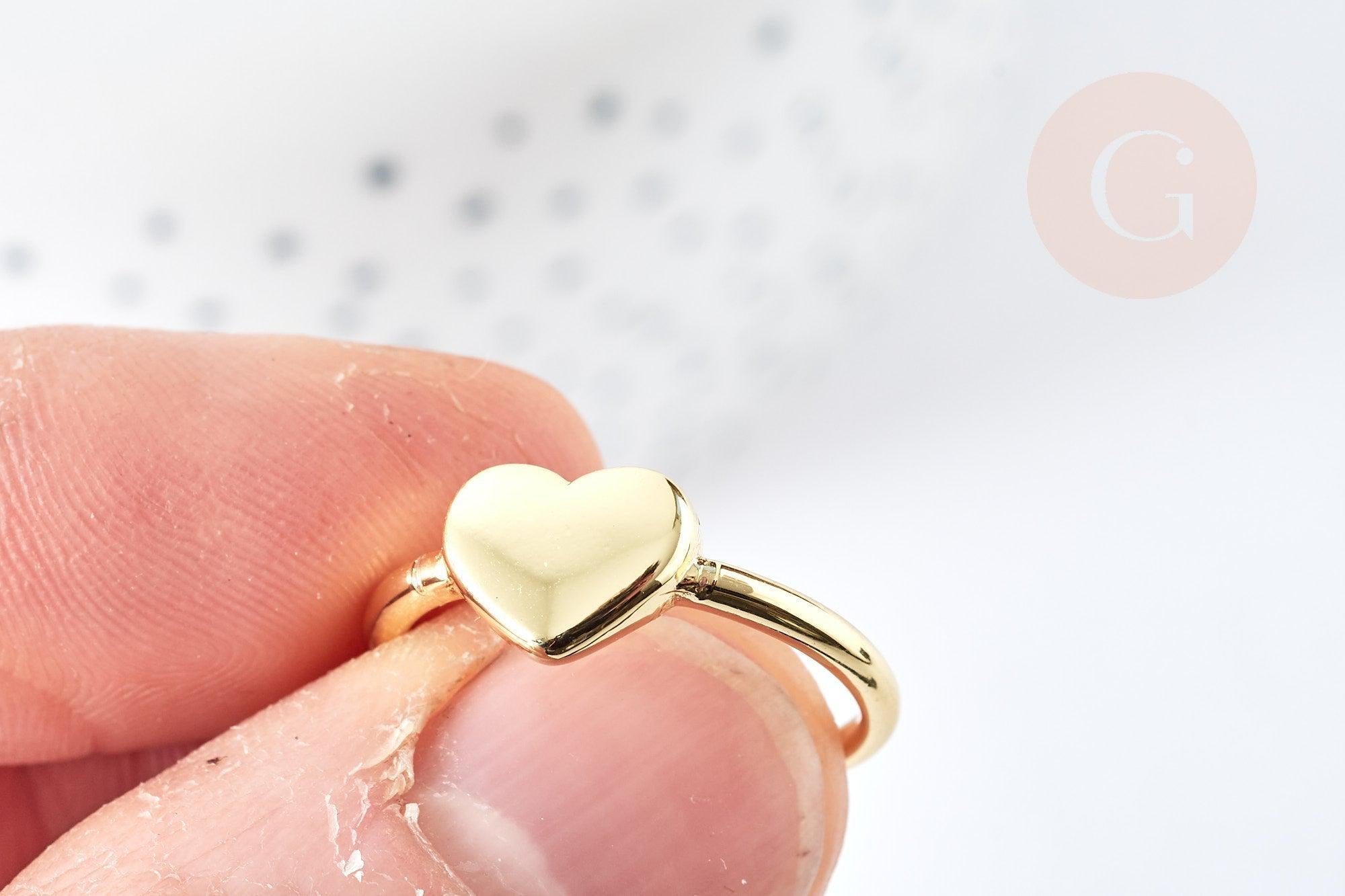 Gingerlily Apprêts Cœur G8442 bague réglable 18mm