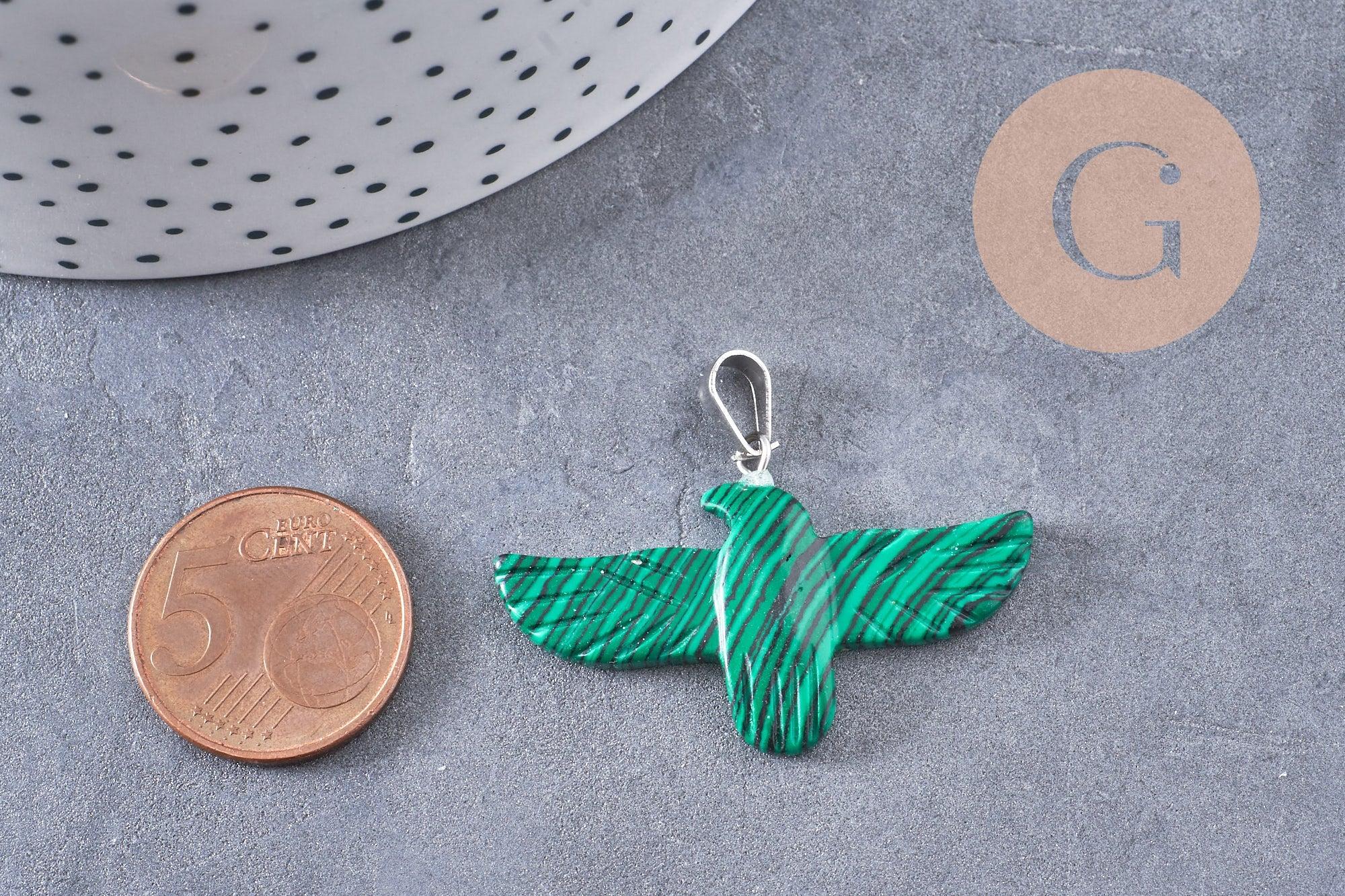 Gingerlily Pendentifs G9834 pendentif oiseau pierre 40mm