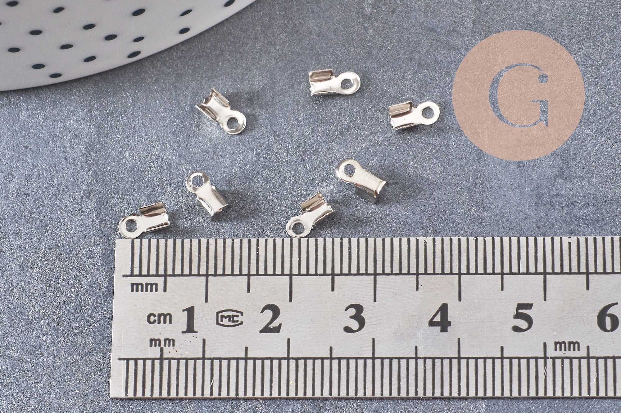 Gingerlily Apprêts bijoux DIY G10602 embouts corde 6mm platine x100