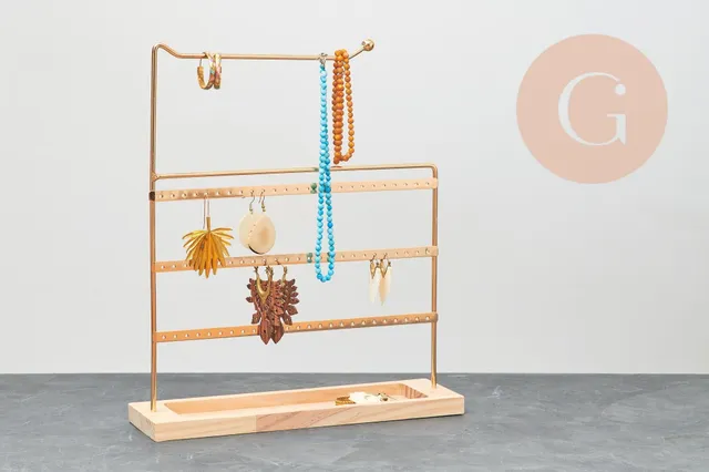 Gingerlily G9451 présentoir bijoux laiton doré 30 cm