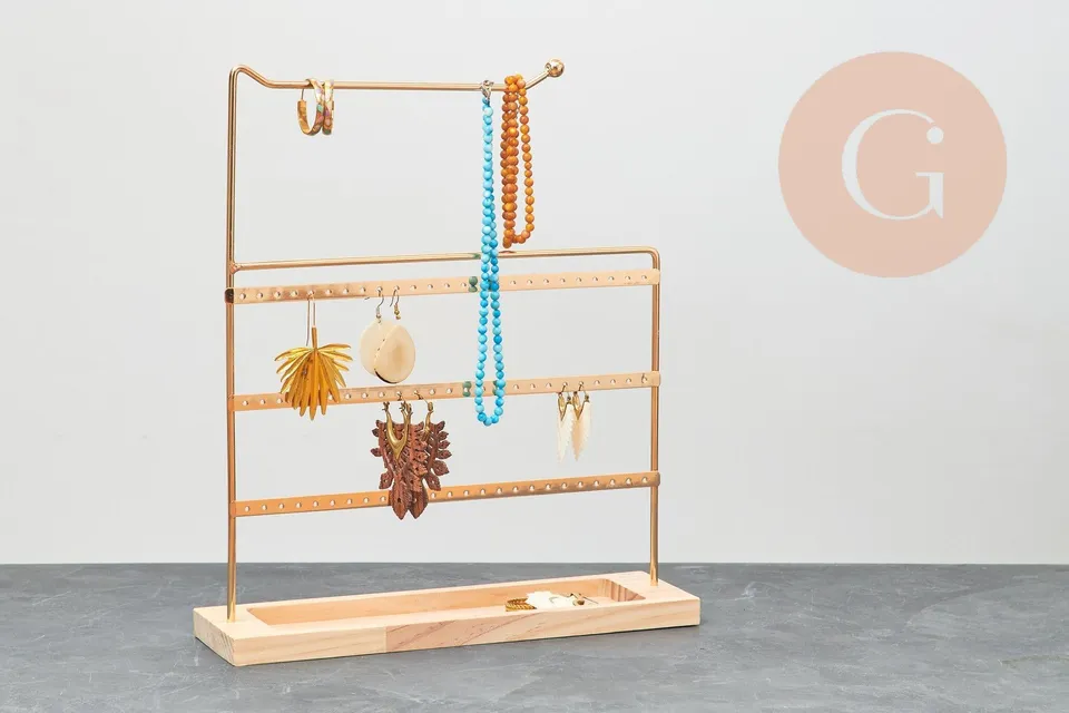 Gingerlily G9451 présentoir bijoux laiton doré 30 cm