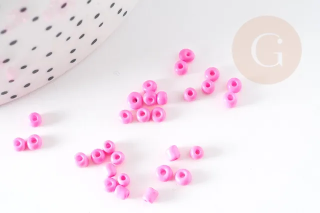 Gingerlily Perles Rocaille rose foncé 2,5mm sachet 10g