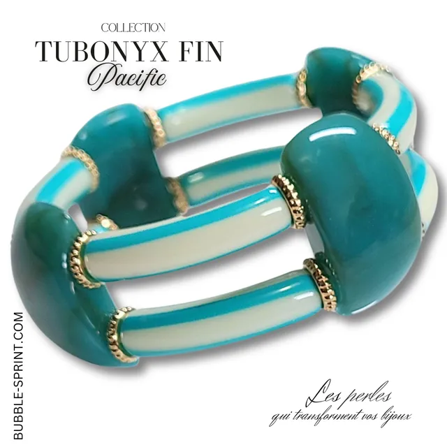 ARTSHOP Tubonyx Fin bracelet Pacific monté 6 cm