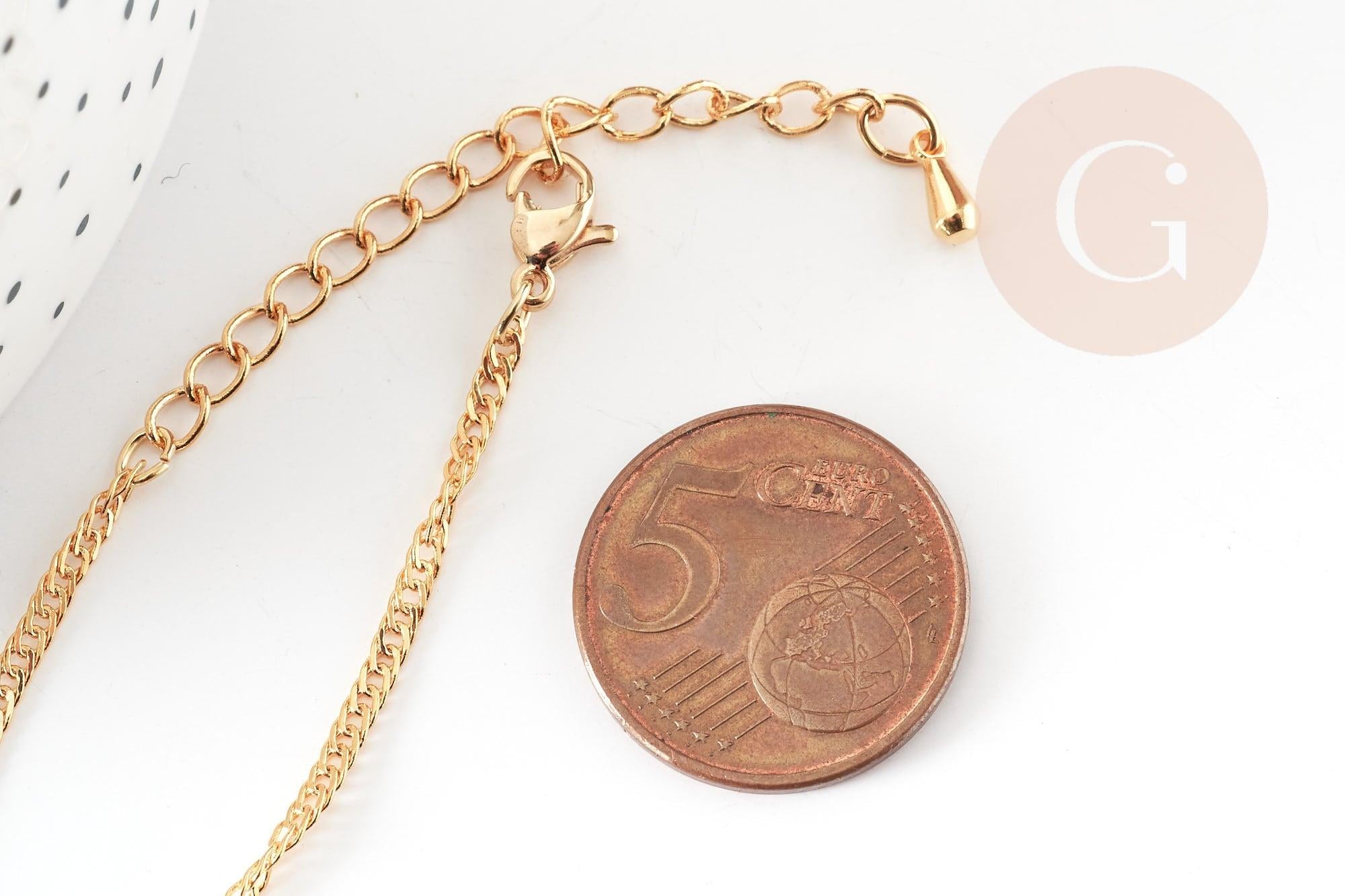 Gingerlily Chaînes G9240 collier maille singapour dorée 45/50cm