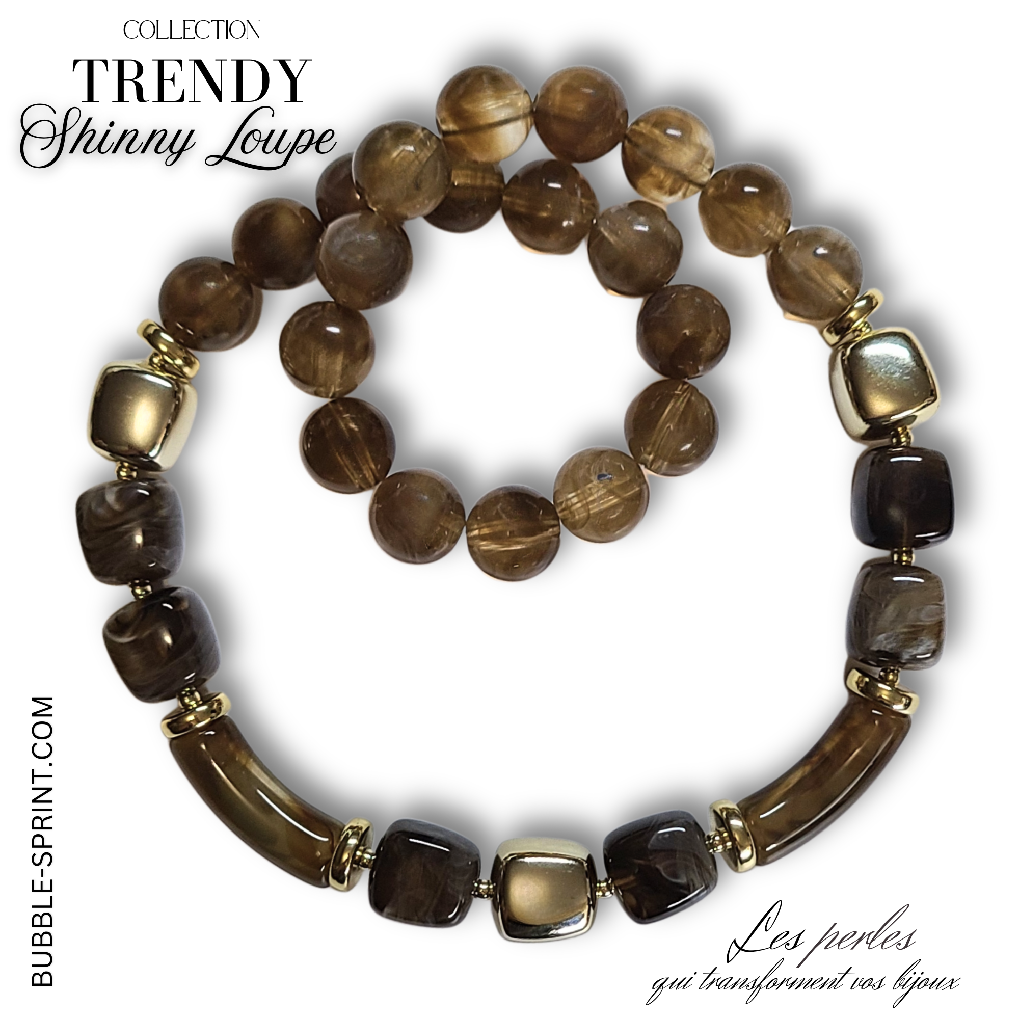 ARTSHOP Trendy Shinny Loupe collier kit 48CM