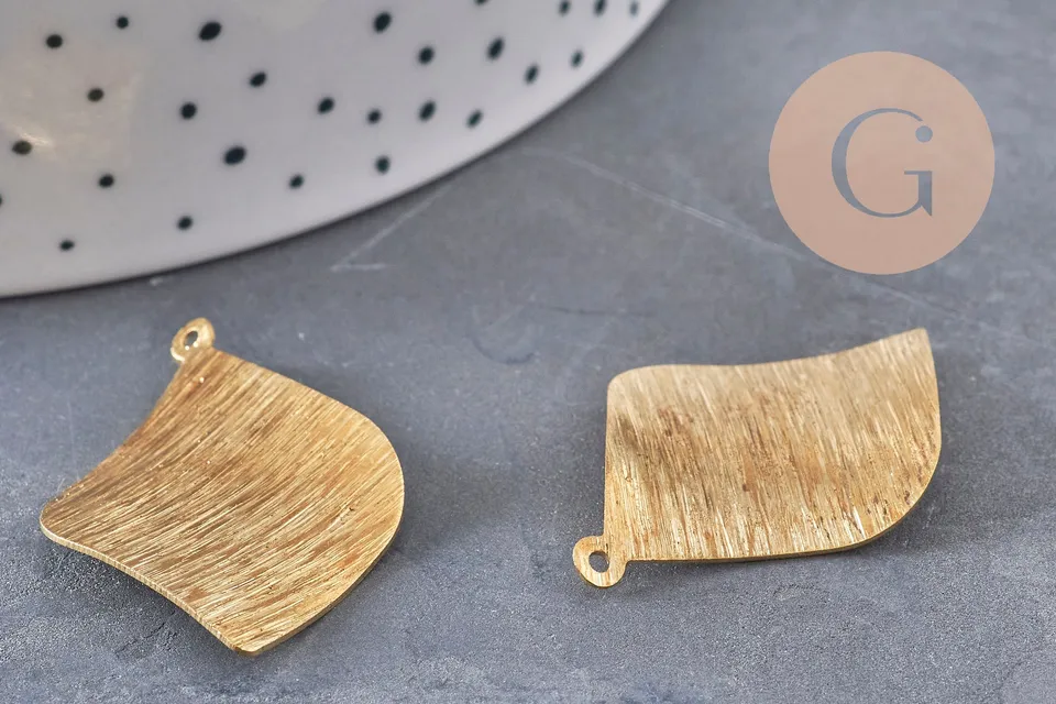 Gingerlily G10964 pendentif losange laiton brut x2