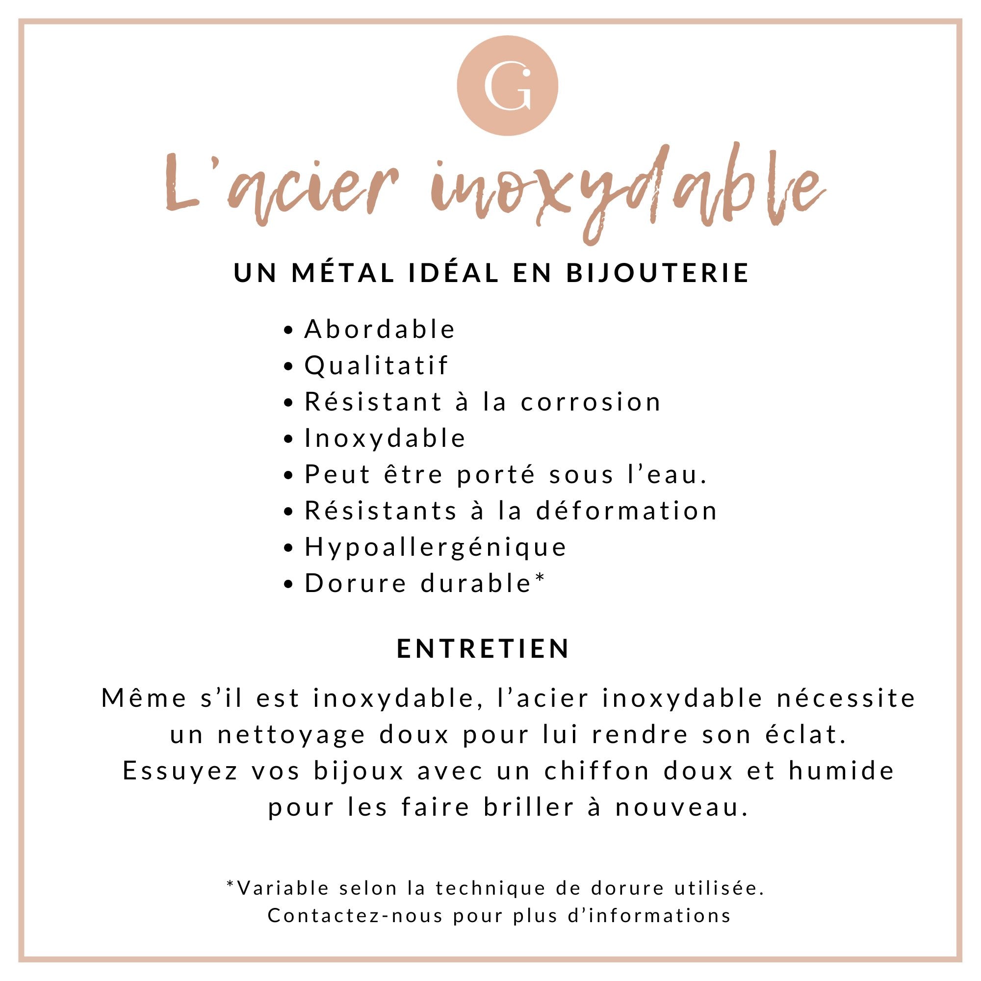 Gingerlily G7110 bracelet cheville acier doré croix coeurs