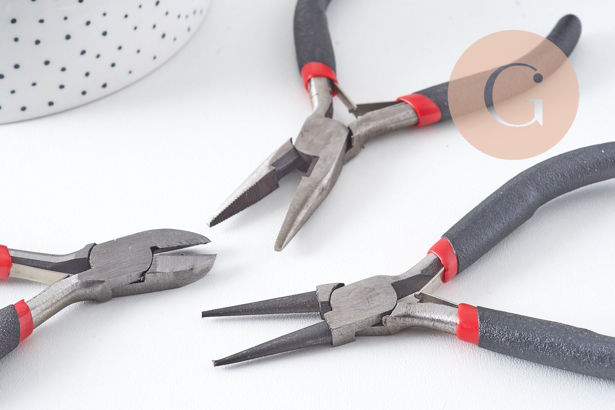 Gingerlily 3 Pinces bijoux G10937 acier carbone 130mm