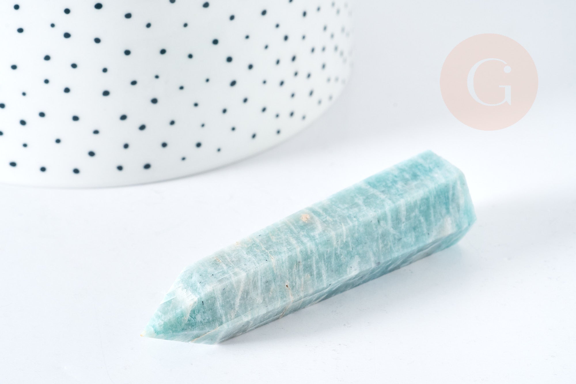 Gingerlily Perles pointe amazonite naturelle 70-80mm G8412