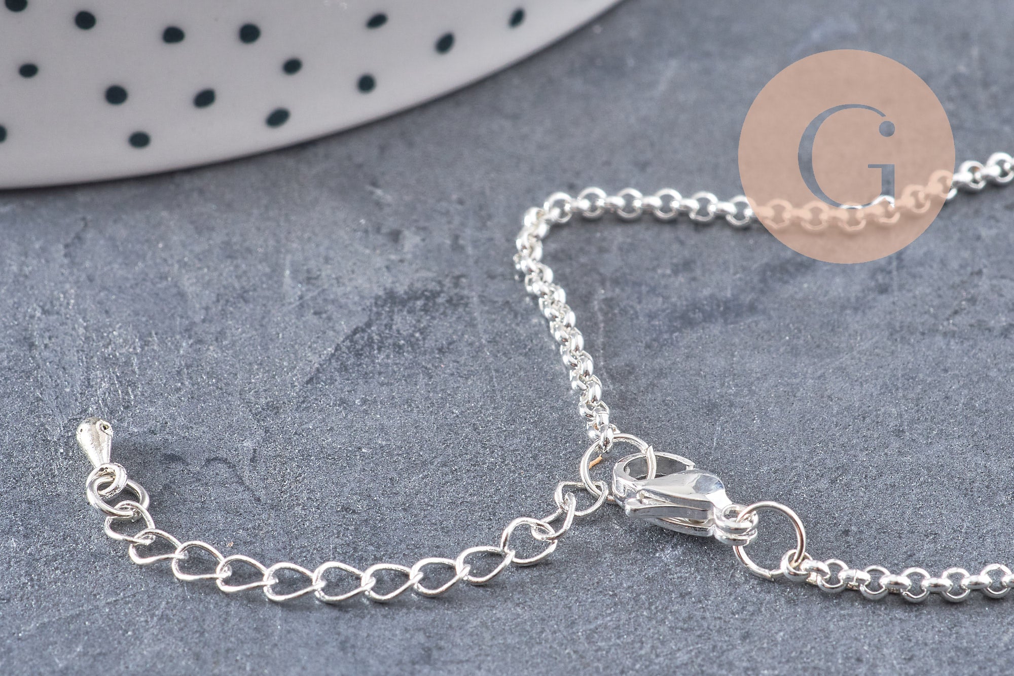 Gingerlily G10914 bracelet maille rolo argenté 16,5 cm