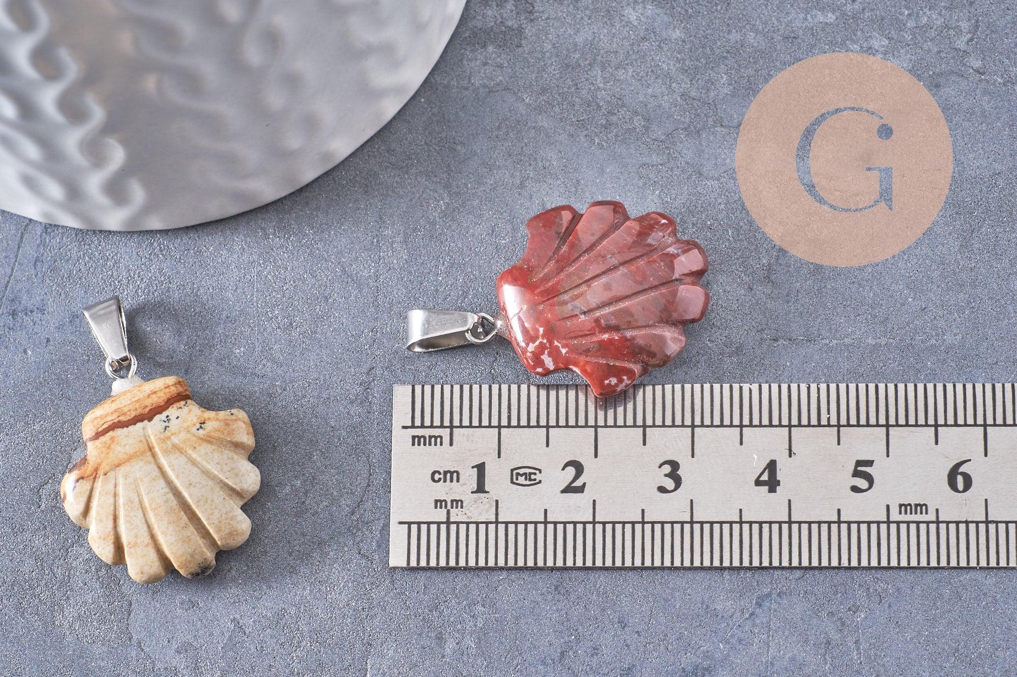 Gingerlily Pendentif coquillage G10344 pendentif pierre 22-25mm