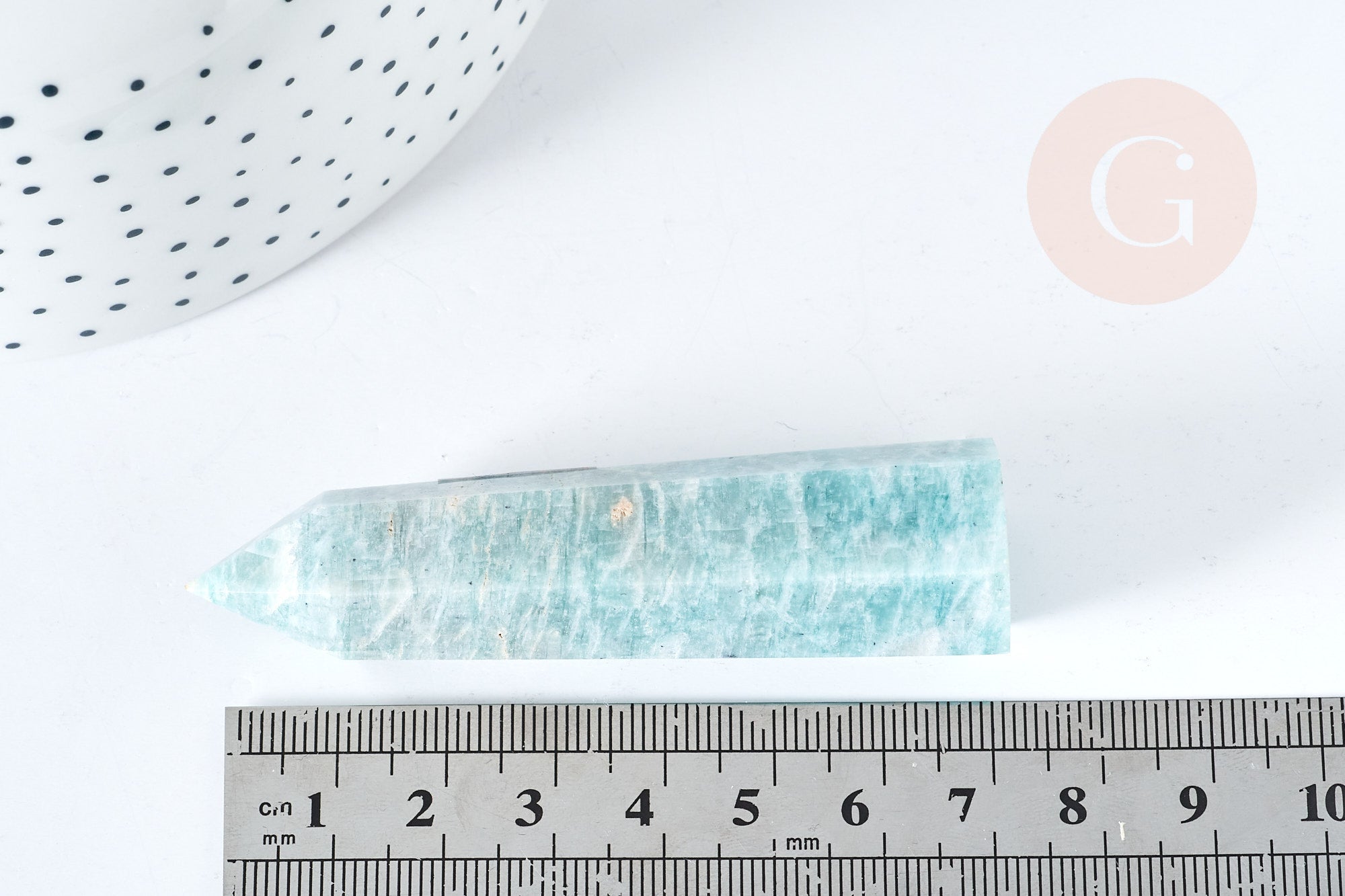 Gingerlily Perles pointe amazonite naturelle 70-80mm G8412