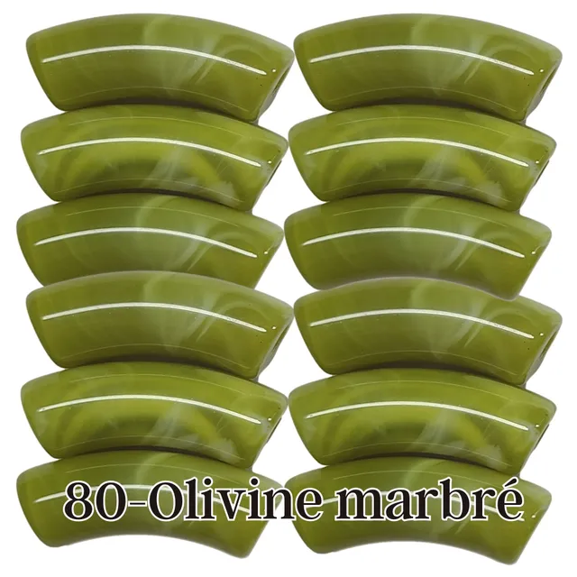 Artshop 80 Tubes incurvés Olivine marbré 12mm x1