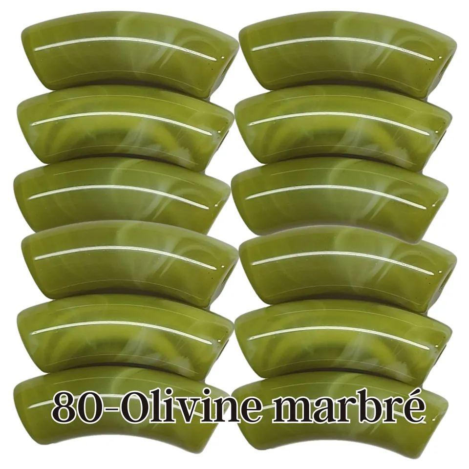 Artshop 80 Tubes incurvés Olivine marbré 12mm x1