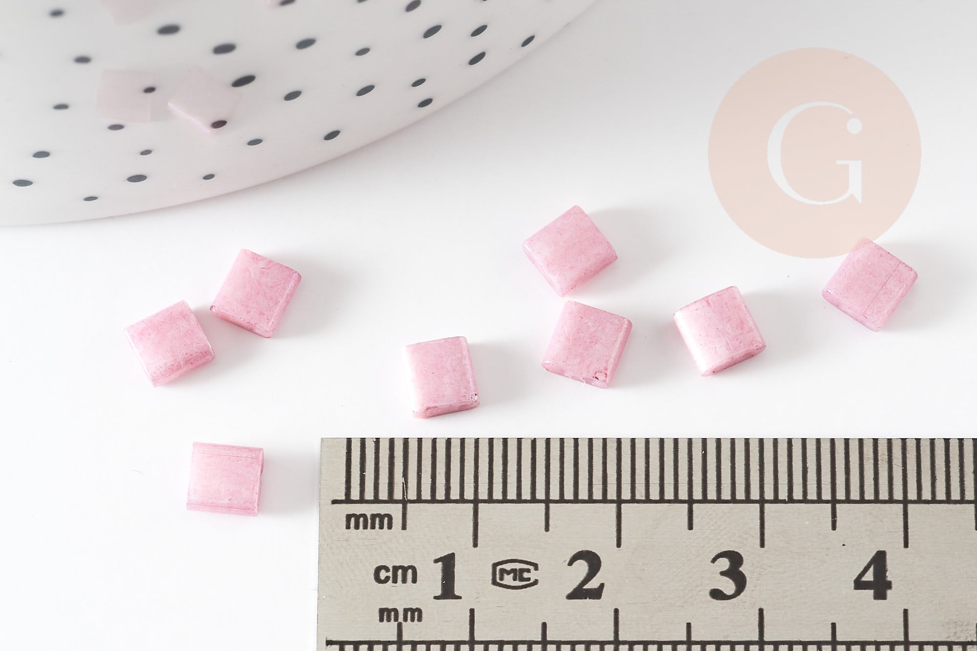 Gingerlily Perles G7750 perles tila roses 4,5 mm x50