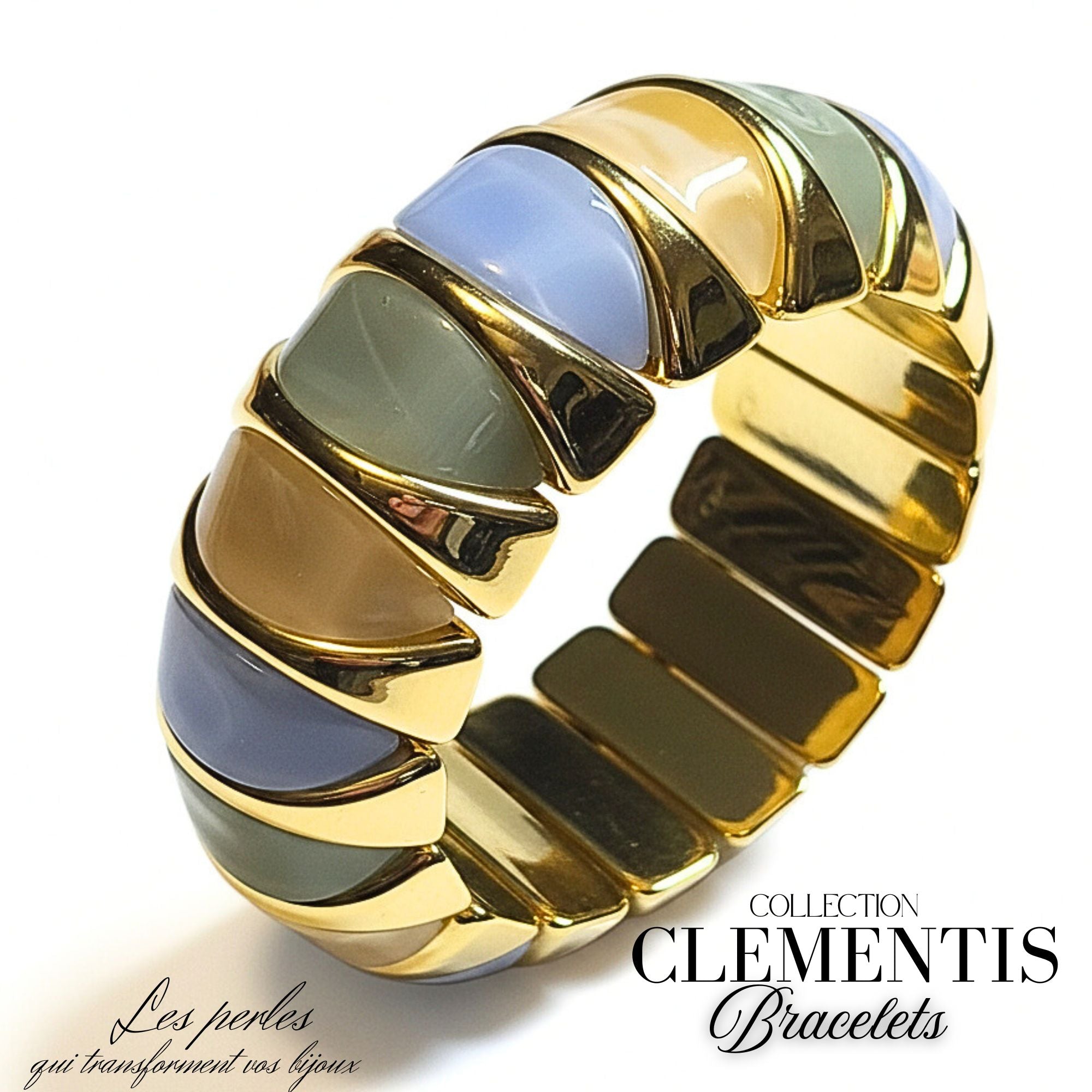 ARTSHOP Clémentis n10 tranche 2 trous ciel marbré 24mm