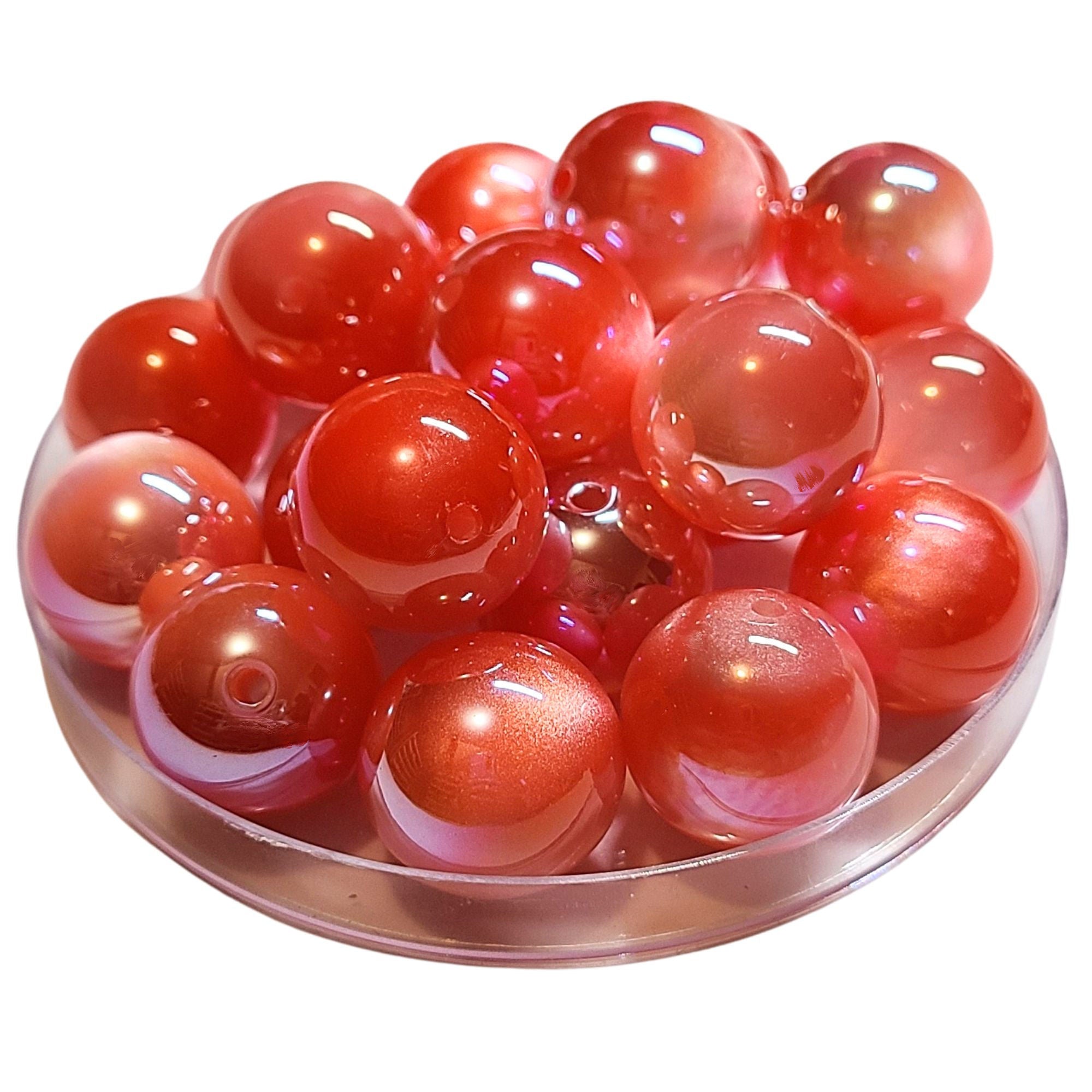 ARTSHOP Boules 284 perle acrylique corail AB oeil de chat 20MM