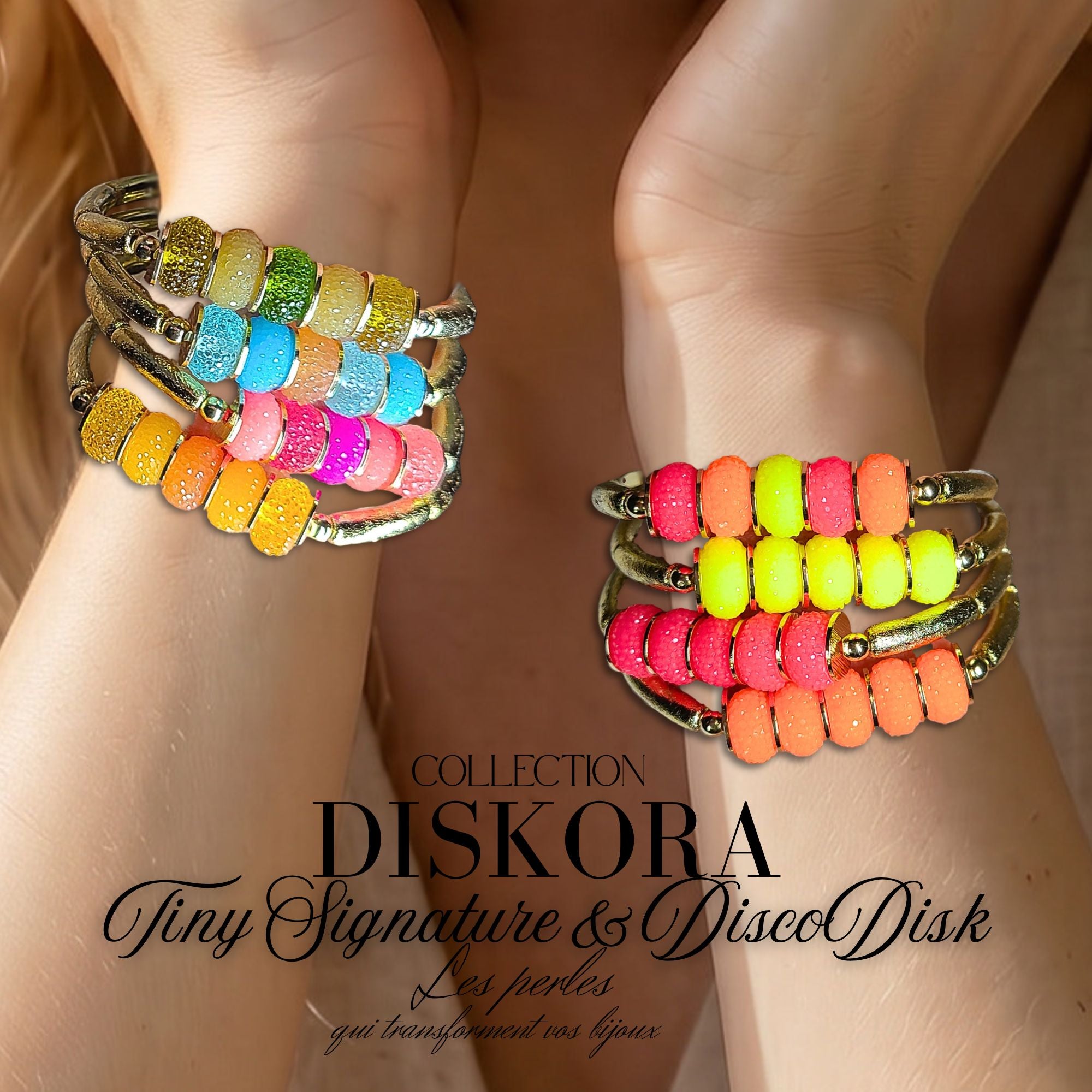 ARTSHOP DISKORA bracelet ambre kit élastique 5,8 cm
