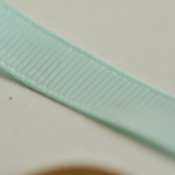 Gingerlily Ruban G533 gros grain bleu-vert clair 1cm 1 mètre