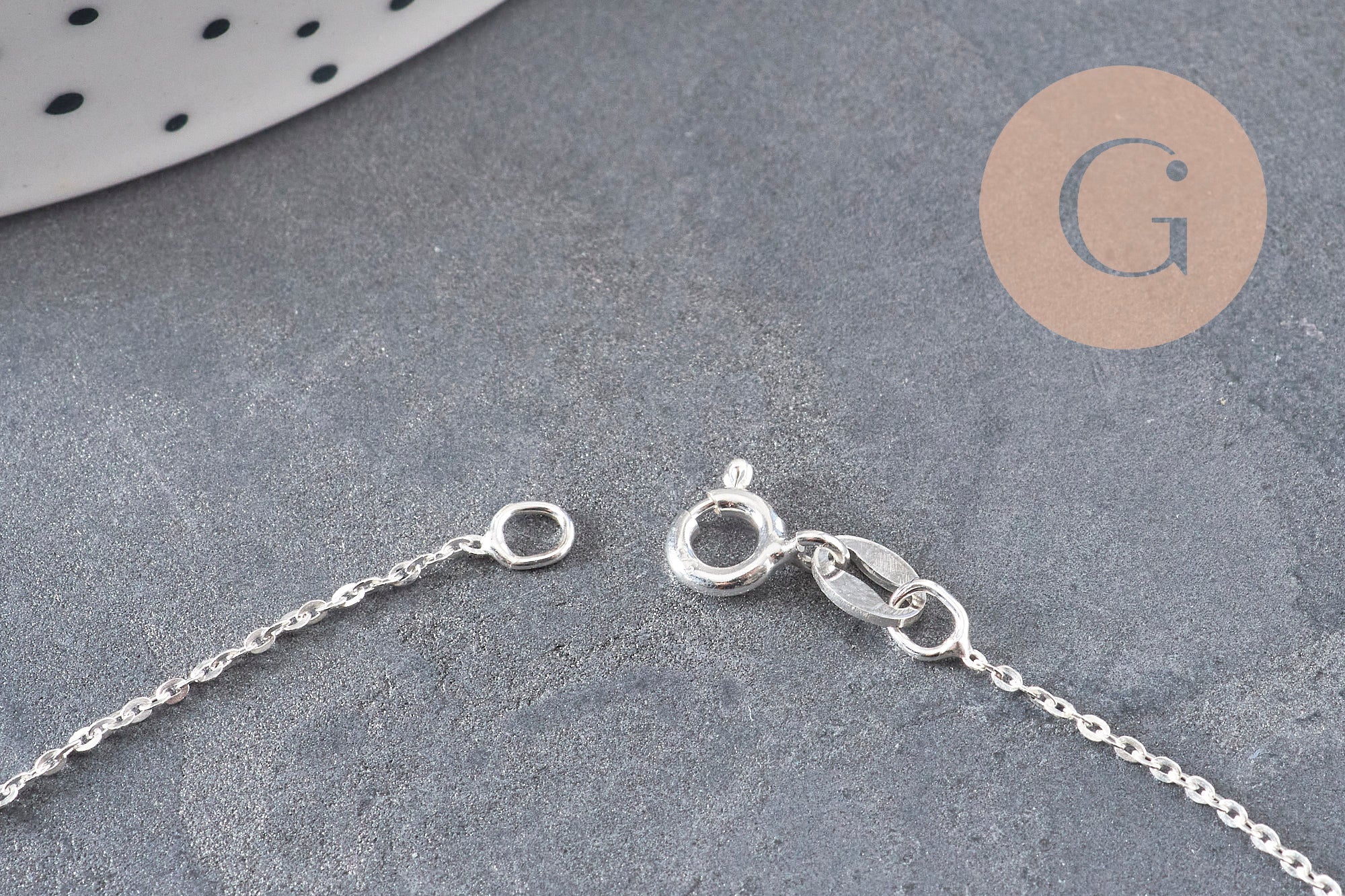 Gingerlily Chaîne forçat G5342 collier argent 925 45cm 0,9mm