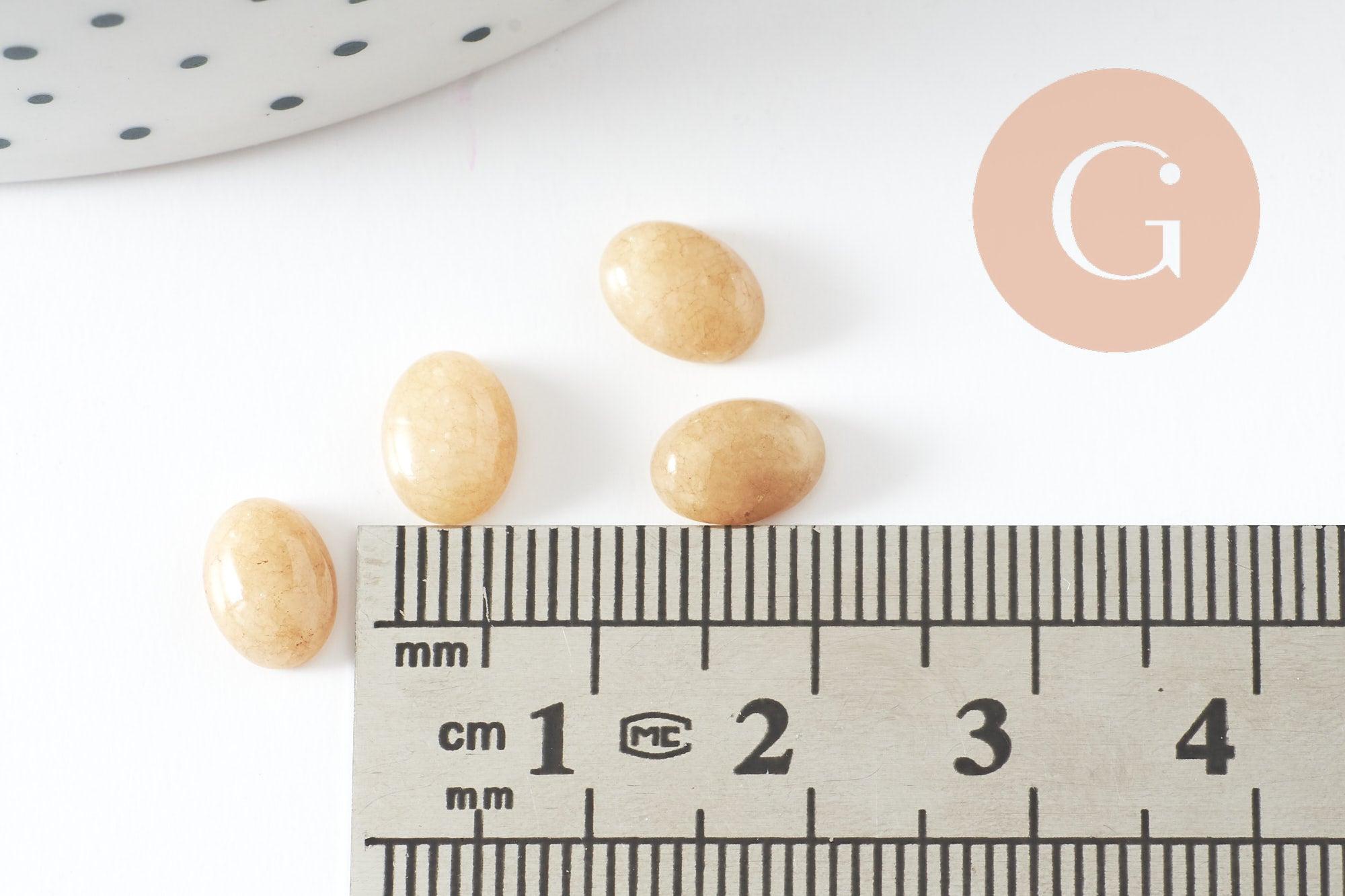 Gingerlily Pierres G10126 cabochon ovale jade jaune 8x6 mm