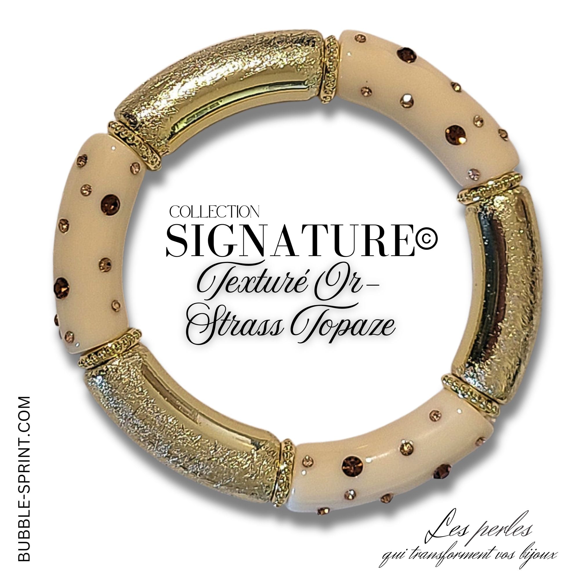 ARTSHOP Signature kit bracelet strass topaze