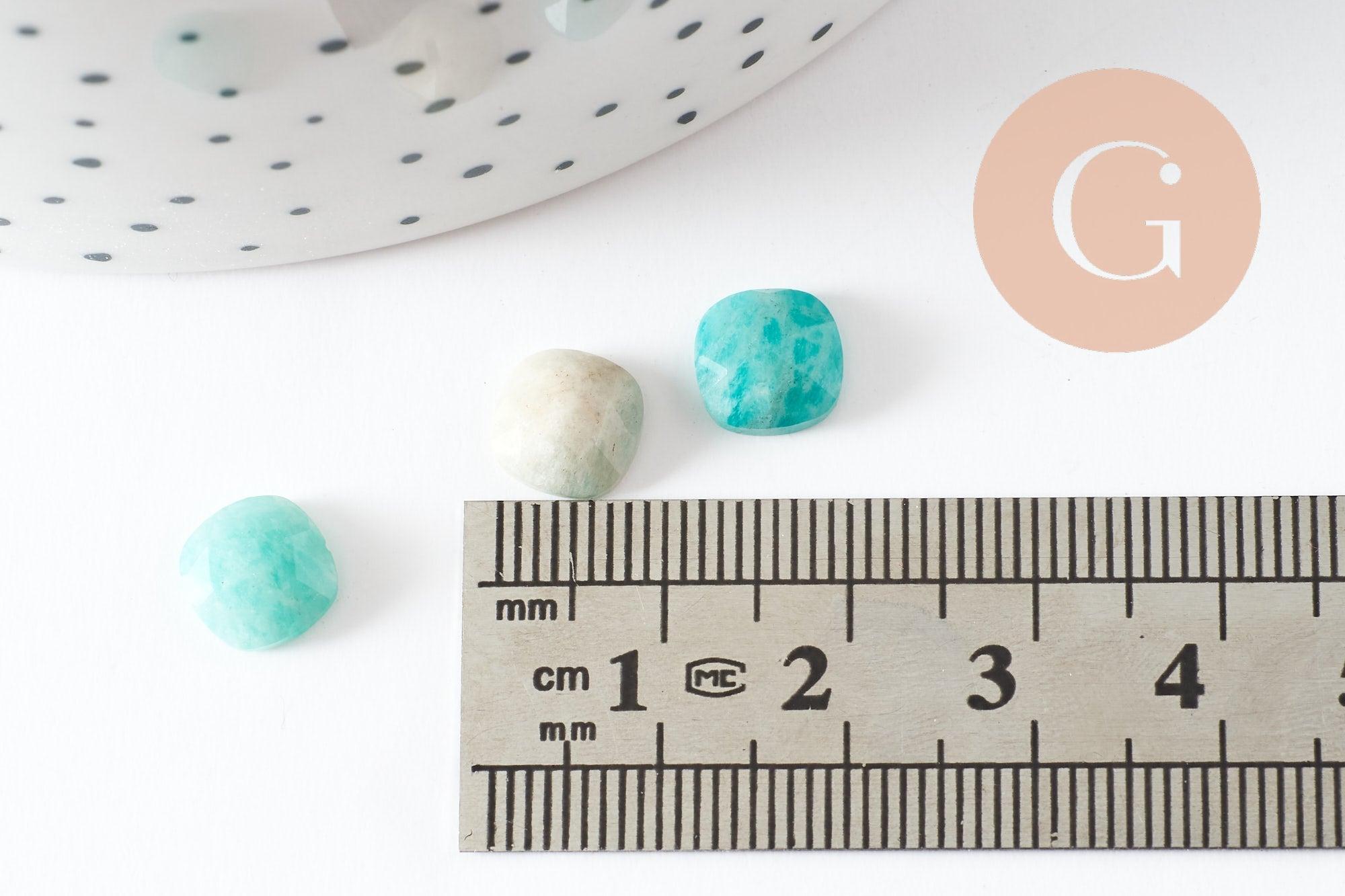 Gingerlily Pierres naturelles G9701 cabochon amazonite 8x8mm carré
