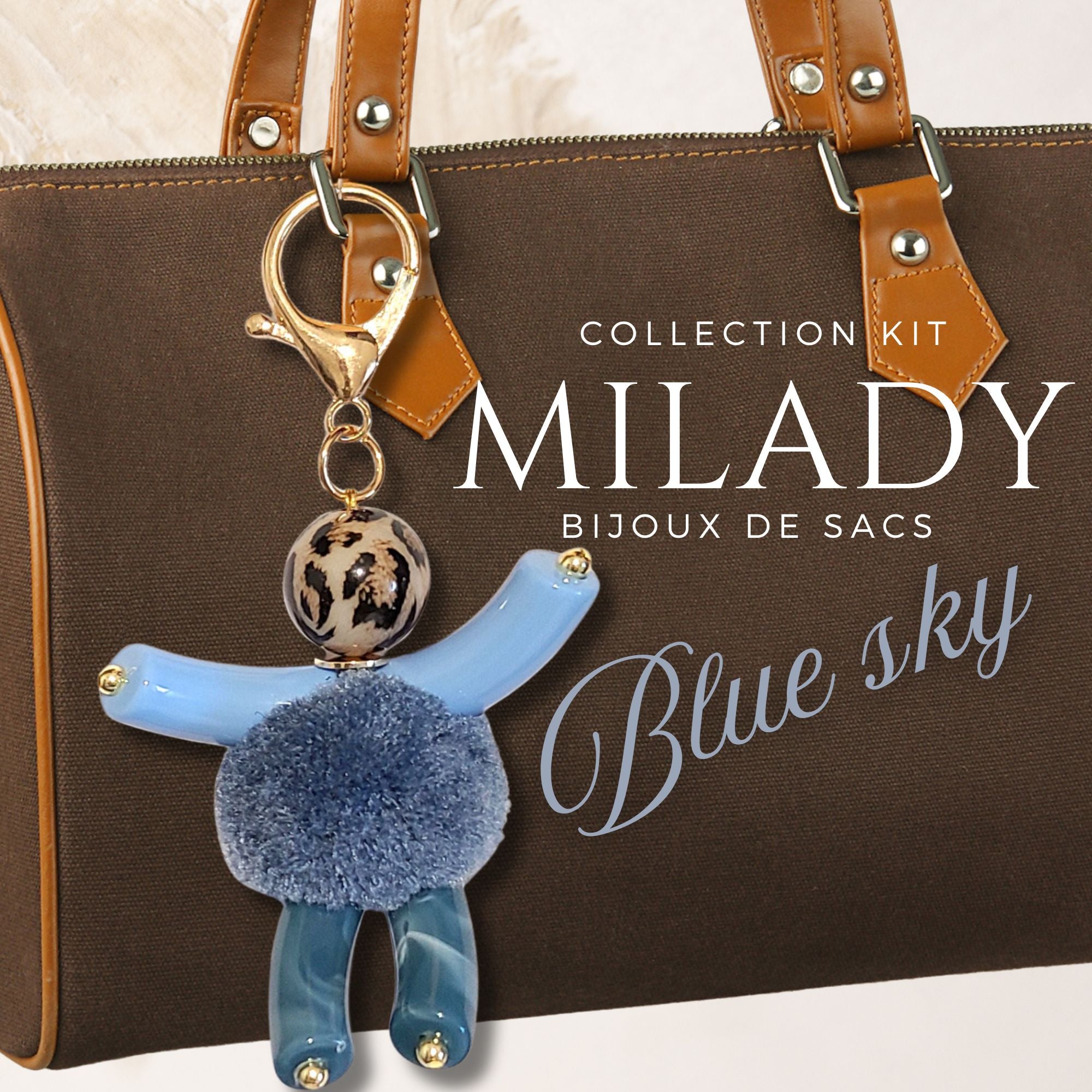 ARTSHOP Milady Blue sky kit bijou de sac pompon