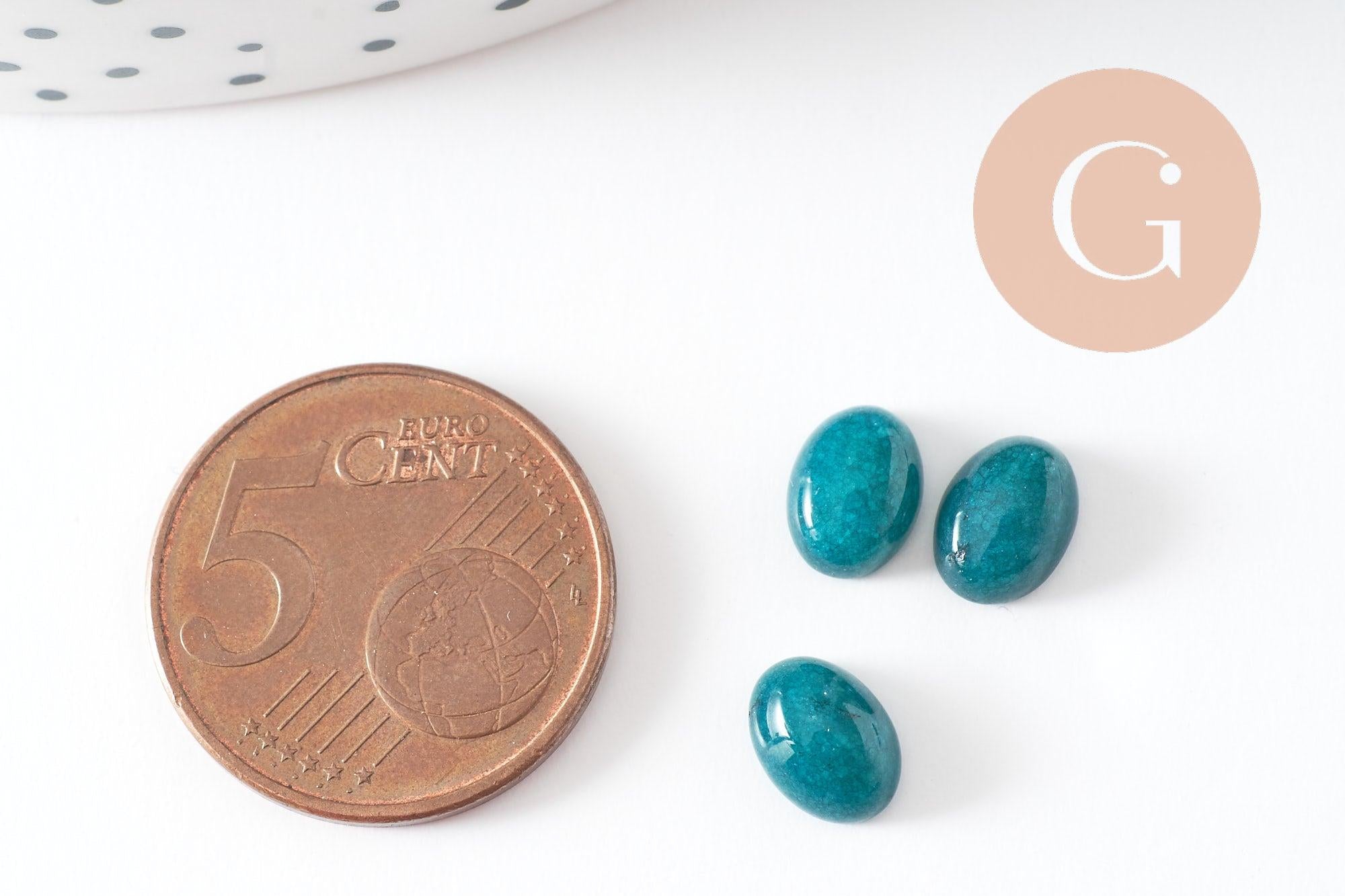 Gingerlily Cabochon ovale G10123 jade turquoise 8x6mm x1
