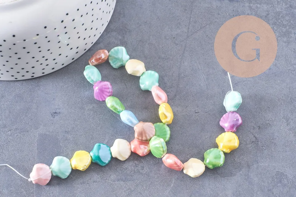 Gingerlily Perles G10324 perle coquillage porcelaine 13,5mm