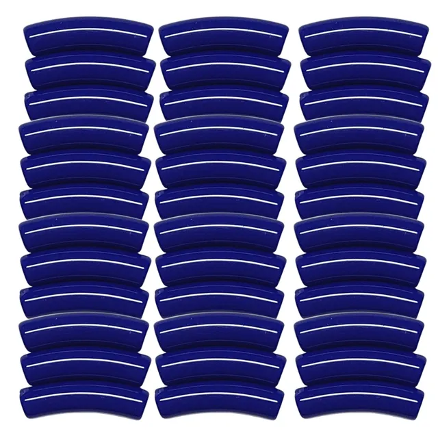 ARTSHOP TINY Tubes 26 perle tube incurvé bleu 5mm x10