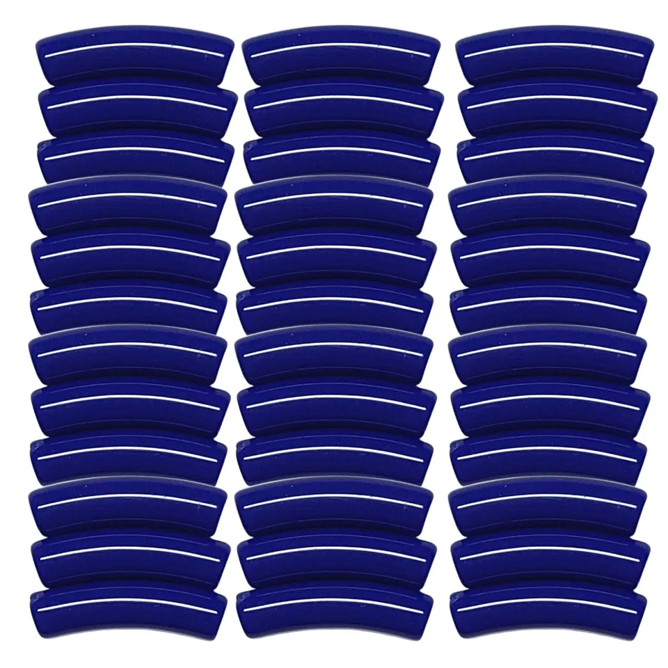 ARTSHOP TINY Tubes 26 perle tube incurvé bleu 5mm x10