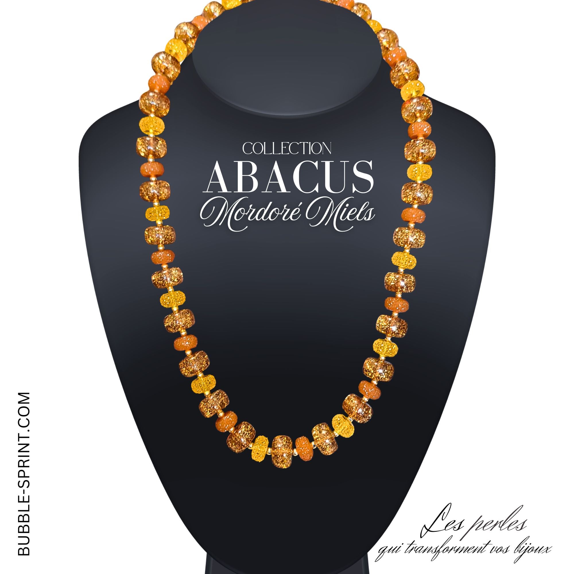 ARTSHOP Abacus Miels collier mordoré monté 54cm